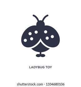 ladybug toy icon. Simple element illustration from toys concept. ladybug toy editable symbol design on white background. Can be use for web and mobile.