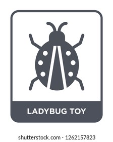 ladybug toy icon vector on white background, ladybug toy trendy filled icons from Toys collection, ladybug toy simple element illustration
