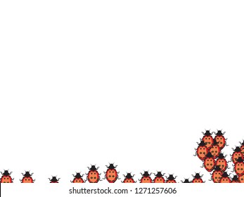 ladybug vector for banner, presentation and wallpaper purposes on white background 65