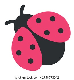 Ladybug Vector Clipart. Isolated Pictogram.