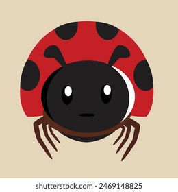 LadyBug vector with detailed illustration of light and shadow