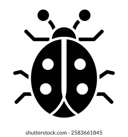 Ladybug Vector Glyph Icon Vector Design
