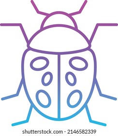 Ladybug vector icon. Can be used for printing, mobile and web applications.
