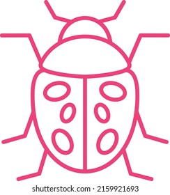 Ladybug vector icon. Can be used for printing, mobile and web applications.