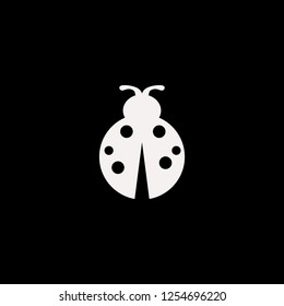 ladybug vector icon. flat ladybug design. ladybug illustration for graphic 