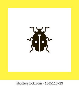 ladybug vector icon. flat design