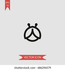 Ladybug vector icon, illustration symbol