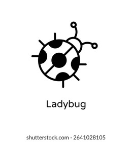 Ladybug vector icon stock illustration
