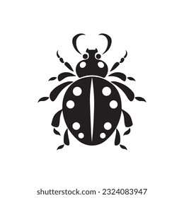 ladybug, Vektorgrafik, schwarz-weiß