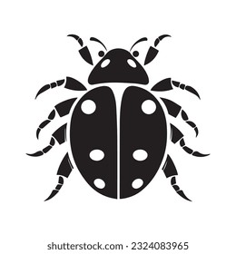 ladybug vector illustration black and white