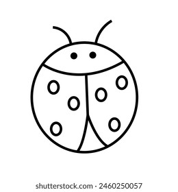 Ladybug. Vector illustration in doodle style.