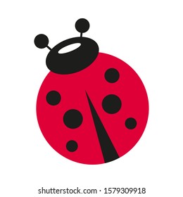 Ladybug- vector image on a white background for the design of graphic layouts.
