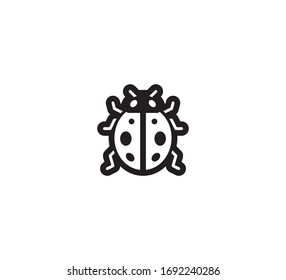 Ilustración de icono aislado vectorial Ladybug. Ilustración de Ladybug