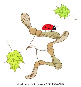 Ladybug. Vector kids illustration