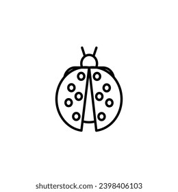 Ilustración de la línea de vector Ladybug