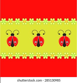 Ladybug Vectors, Insect Vectors, Ladybugs Card
