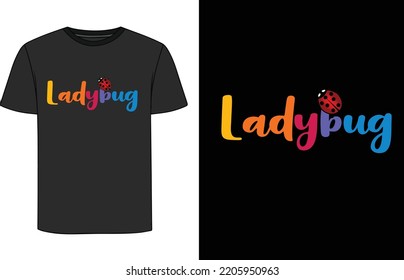 Ladybug vintage colorful T-shirt design












