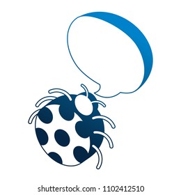 ladybug virus speech bubble isometric
