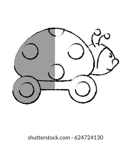 ladybug with wheels toy