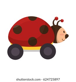 ladybug with wheels toy