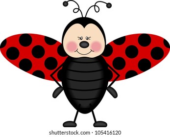 Ladybug Digital Scrapbook Stock Vector (Royalty Free) 105416117 ...