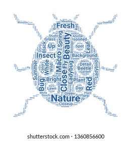 ladybug word cloud. tag cloud about ladybug.