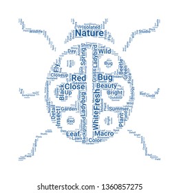 ladybug word cloud. tag cloud about ladybug.