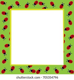 Ladybugs board . Vector illustration