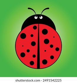 Ladybugs flat cartoon vector illustration, isolated flat vector object, flat cartoon. childrens animal book