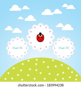 Ladybugs greeting card 