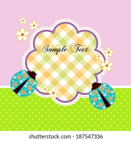 Ladybugs greeting card