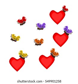 Ladybugs with heart