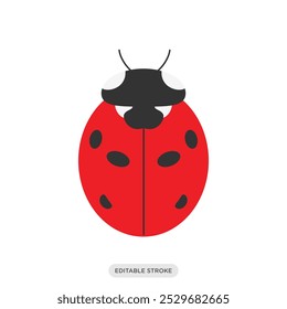 Ladybugs icon, insect symbol on white background - vector illustration