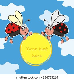 ladybugs, vector icon