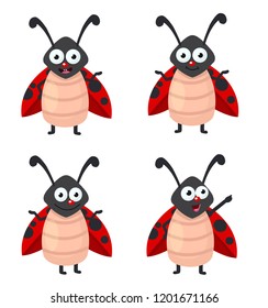 ladybugs, vector set