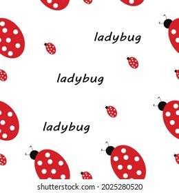 Ladybugs with white circles. Abstract pattern ,new fly style. For decoration,wallpaper,print, fabric.