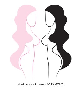 Lady,Female  icon vector eps.10