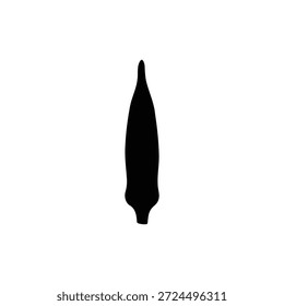 Diseño plano de Vector de icono de silueta de dedo de dama.