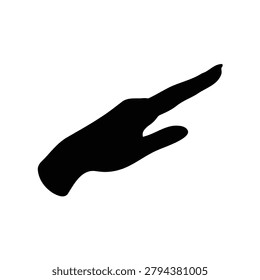 Ladyfinger silhouette icon vector flat design.