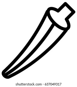 Ladyfinger Vector Icon