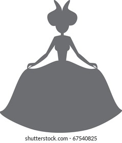 Lady-in-waiting silhouette