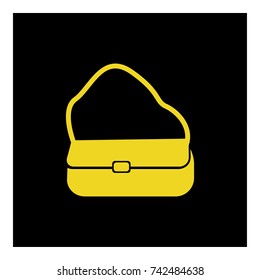 Lady's bag icon vector