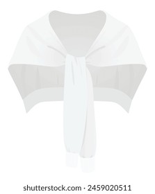 Lady's blouse, shoulder cape shawl. vector