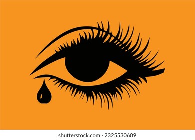 Lady's eye flat icon. art in illustrator .