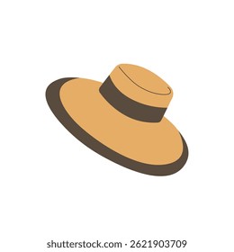 Lady's hat. Summer headwear for woman.Vector illustration