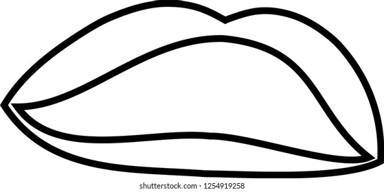Lady's lips outline