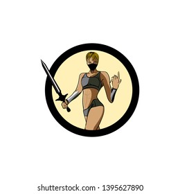 Ladys Ninja Logo Strong Ladys