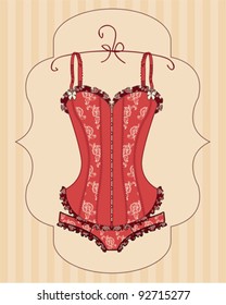 Lady's Red Corset