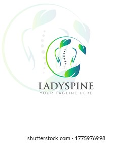 ladyspine logo,creative abstract back bone vector