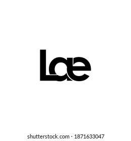 lae letter original monogram logo design svg